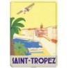 Plaque métal - Saint-Tropez - L'avion - Ville de Saint-Tropez