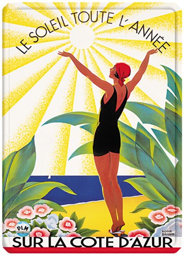 Plaque Murale En Métal étain Publicitaire - Paquebot Normandie, 30x20 Cm
