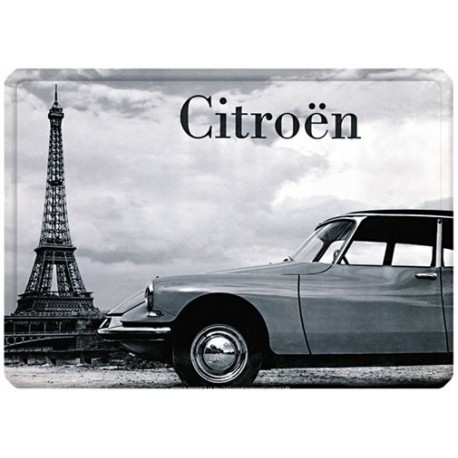 Plaque métal - DS Tour Eiffel - Citroen
