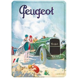 Plaque métal - La plage - Peugeot