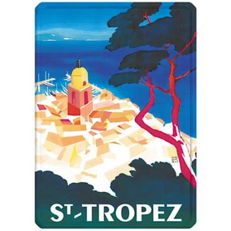 Plaque métal - Vue aérienne de Saint-Tropez - Ville de Saint-Tropez