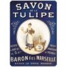 Plaque métal - Lavandière - Savon de la Tulipe Baron Fils
