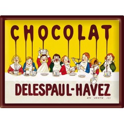 Plaque métal - Tablée d'enfants - Chocolat Delespaul-Havez
