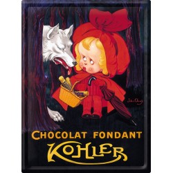 Plaque métal - Chaperon rouge Chocolat - Kohler