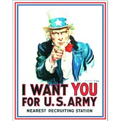 Plaque US - I want you for US Army
