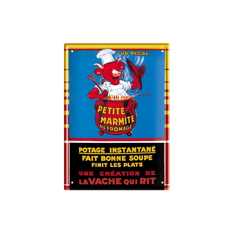 Plaque Métal 15x21 Marmite Vache Qui Rit Boutique Clouet 