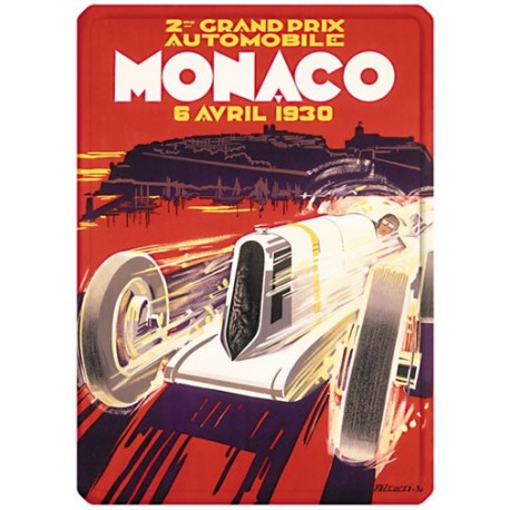 Plaque métal 15x21 - Grand Prix de Monaco de 1930
