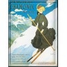 Plaque métal - Chamonix - La skieuse - PLM