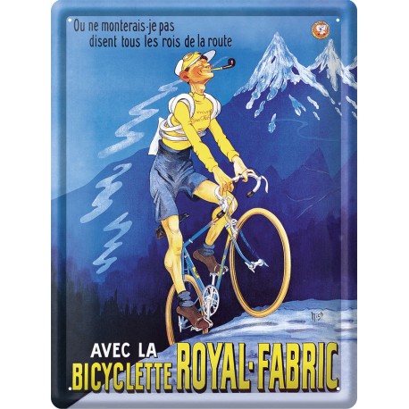 Plaque métal - Bicyclette - Bicyclette Royal-Fabric