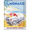 Plaque métal - Grand Prix de Monaco de 1936 - Ville de Monaco