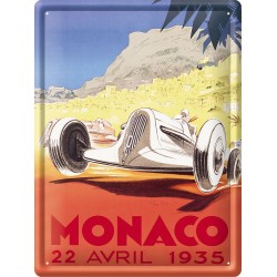 Plaque métal 30x40 - Grand Prix de Monaco de 1935