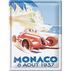 Plaque métal - Grand Prix de Monaco de 1937 - Ville de Monaco