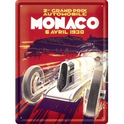 Plaque métal - Grand Prix de Monaco de 1930 - Ville de Monaco