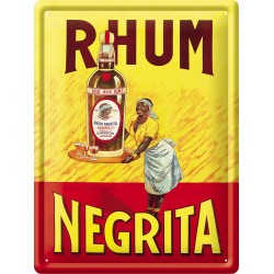 Plaque métal - Serveuse - Rhum Negrita
