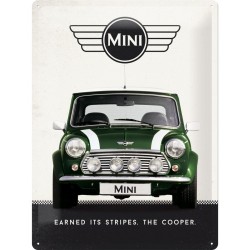 Plaque métal 3D 30x40 - Mini Cooper