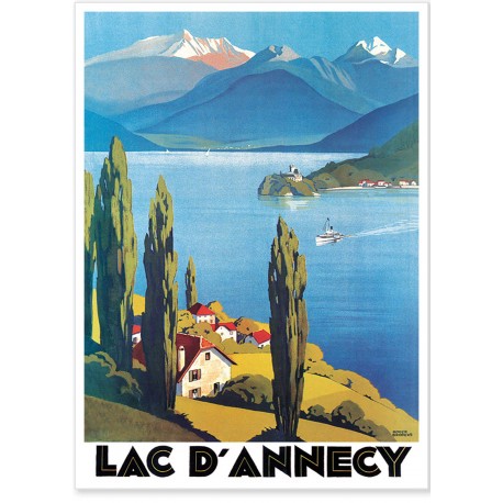 Affiche - Vue sur le Lac d'Annecy - PLM
