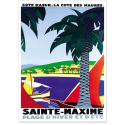 Affiche - Port de Sainte-Maxime - PLM
