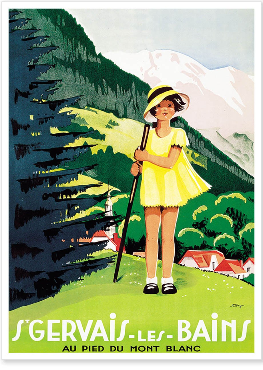 Saint Gervais Les Bains Poster - Mont Blanc // Vintage Poster