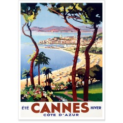 Affiche - Cannes - Eté hiver - PLM