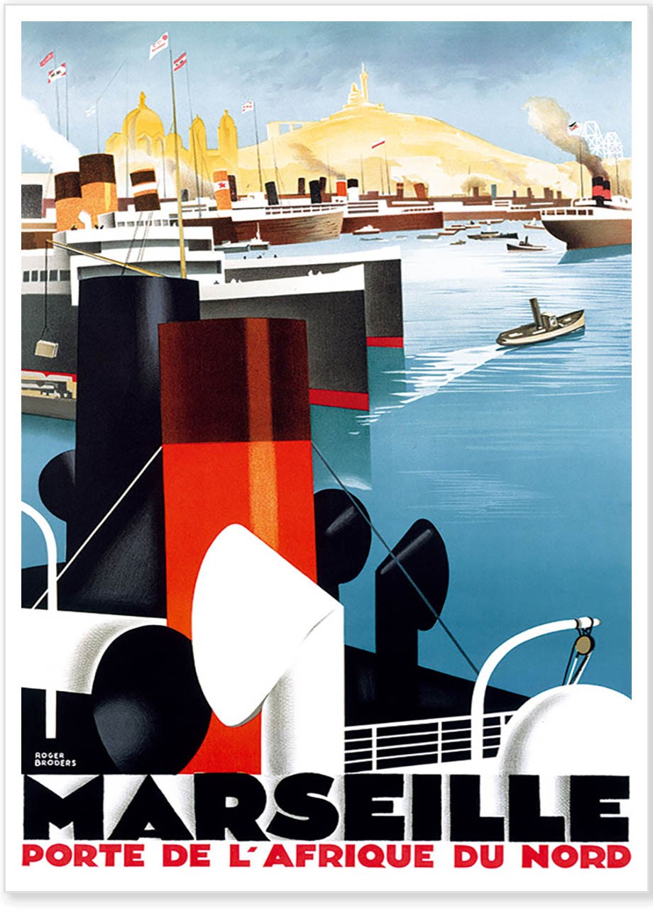 TANYANG Ville Moderne Marseille Voyage Imprimer France Affiche Noir Blanc Toile Peinture Unique Mur Art Coordonnées Minimaliste Décoration Intérieure 40X50Cm Sans Cadre