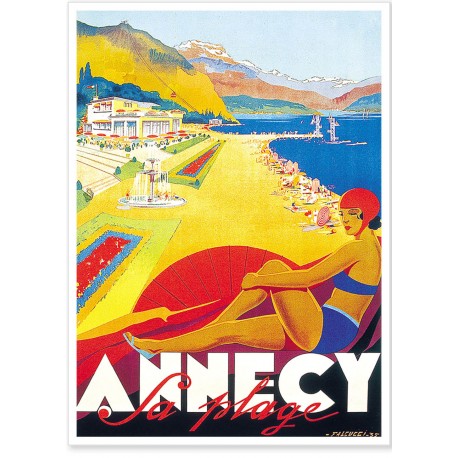 Affiche - Annecy - Plage - PLM