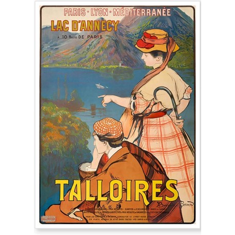 Affiche - Talloires - Le Lac d'Annecy - PLM