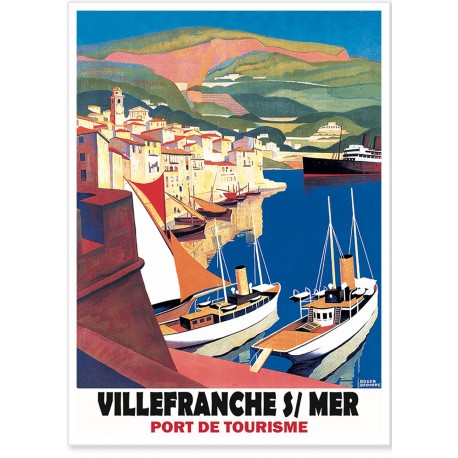 Affiche - Port de Villefranche-sur-Mer - PLM