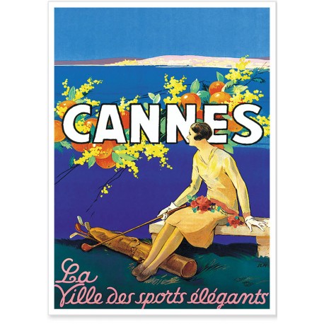 Affiche - Cannes ville des sports élégants - PLM
