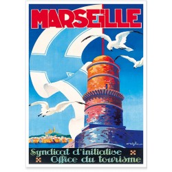 Affiche - Marseille Le phare du Planier