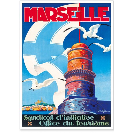 Affiche - Marseille - Le phare du Planier - Ville de Marseille