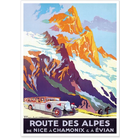 Affiche - Route des Alpes - PLM