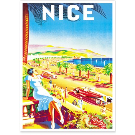 Affiche - Nice - La Promenade des Anglais - PLM