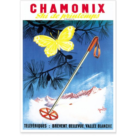 Affiche - Chamoinx - Ski de printemps - Ville de Chamonix