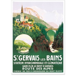 Affiche - Station climatique de Saint-Gervais - PLM