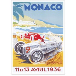 Affiche - Grand Prix de Monaco de 1936 - Ville de Monaco