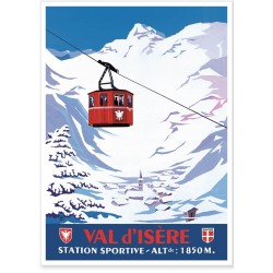 Affiche - Téléphérique de Val d'Isère