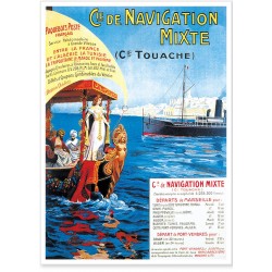 Affiche - Mer - Compagnie de navigation mixte