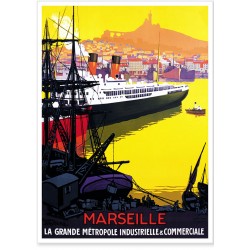 Affiche - Port de Marseille - PLM