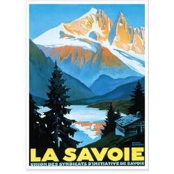 Affiche - Savoie - Paysage montagneux - PLM