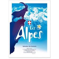 Affiche - Alpes - Bouquetin