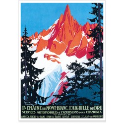 Affiche - La chaîne du Mont Blanc
