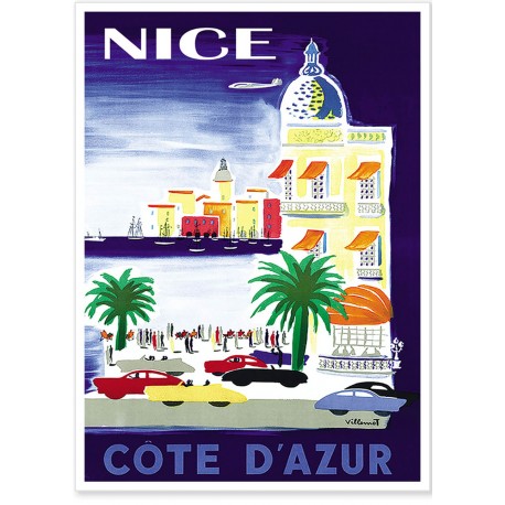 Affiche - Nice - Ville Multicolore