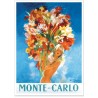 Affiche - Pin-up au bouquet - Ville de Monte-Carlo