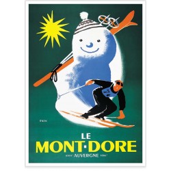 Affiche - Le bonhomme de neige Le Mont Dore