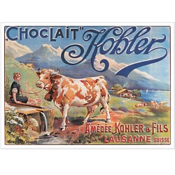 Affiche - Vache - Choclait Kohler