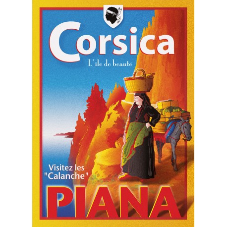 Affiche 50x70 - Visitez les Calanche en Corse