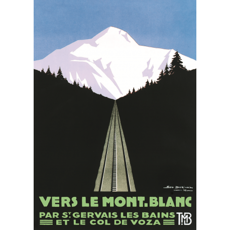 Affiche 50x70 - Vers le Mont-Blanc de Jour