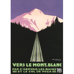 Affiche 50x70 - Vers le Mont-Blanc au Crépuscule