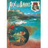 Affiche 50x70 - Lac et Casino à Aix les Bains