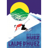 Affiche 50x70 - L'Alpe d'Huez Été Hiver